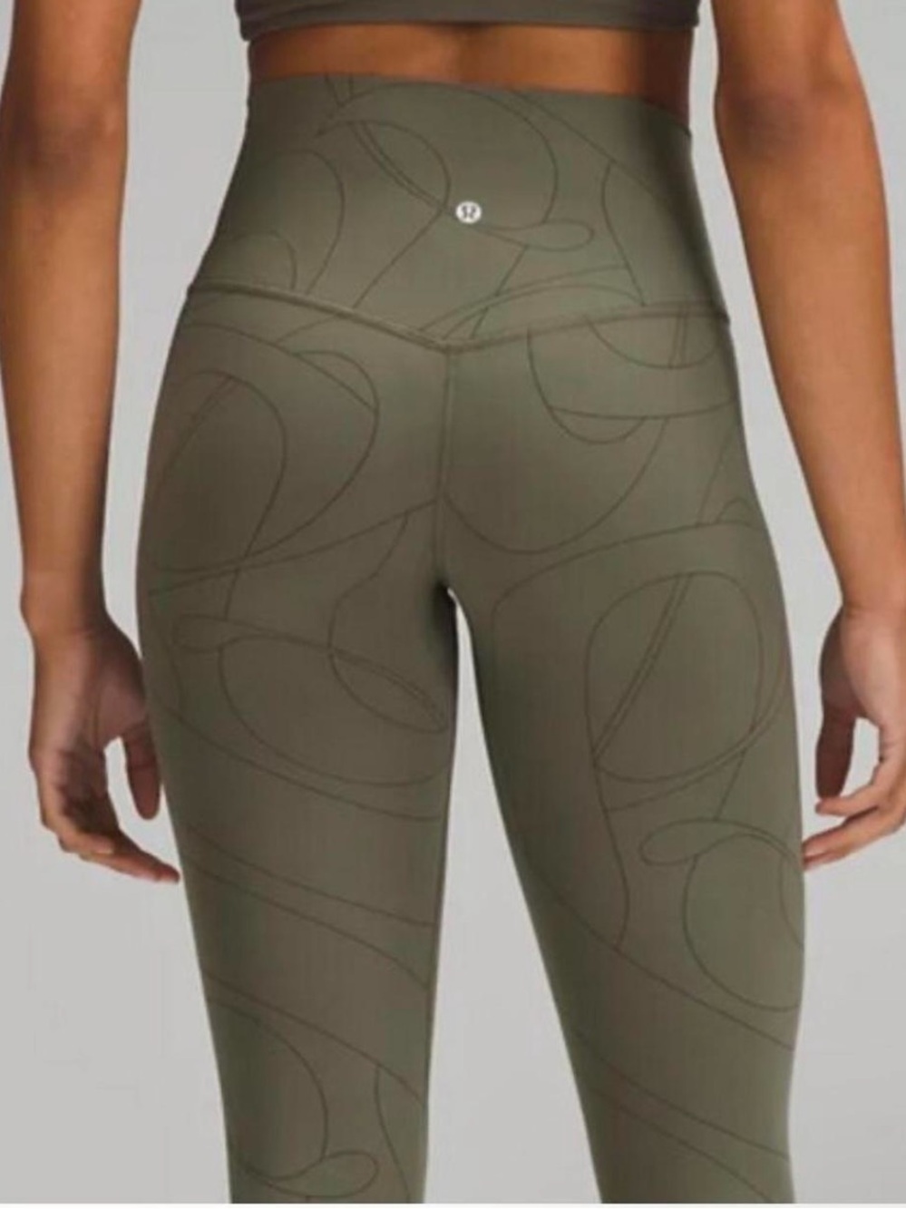 lululemon athletica Olive Green Abstract-Pattern Joggers